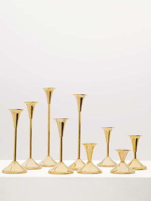 Brass | Set of Nine Candlesticks