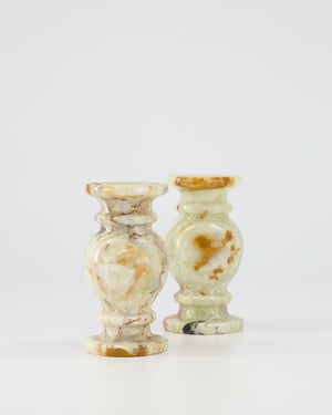Found by Fourth | Pair of Single Stem Onyx Vases